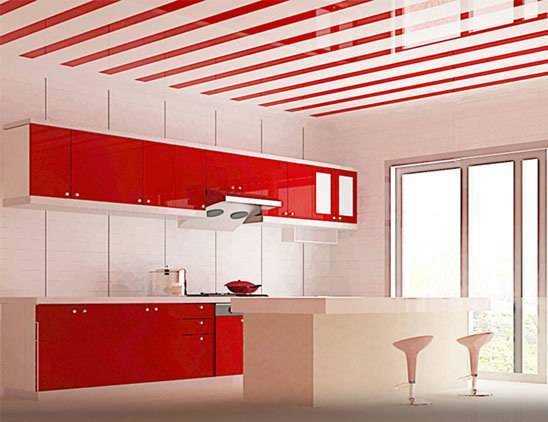 Пластиковый потолок на кухне: преимущества, особенности установки