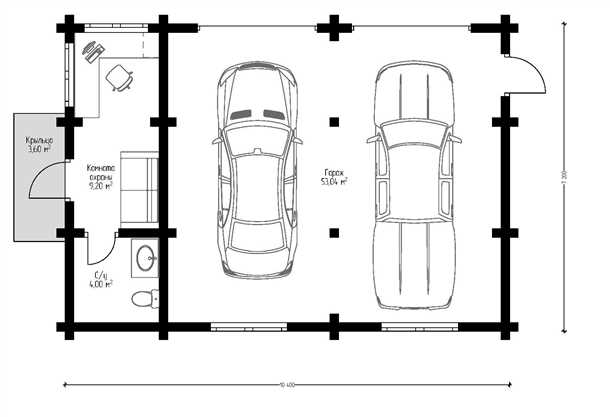2. Разделите гараж на две зоны