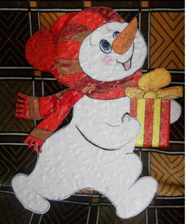 1. Картина из потолочных плиток