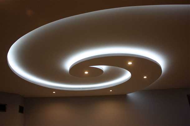 Потолки из гипсокартона с подсветкой