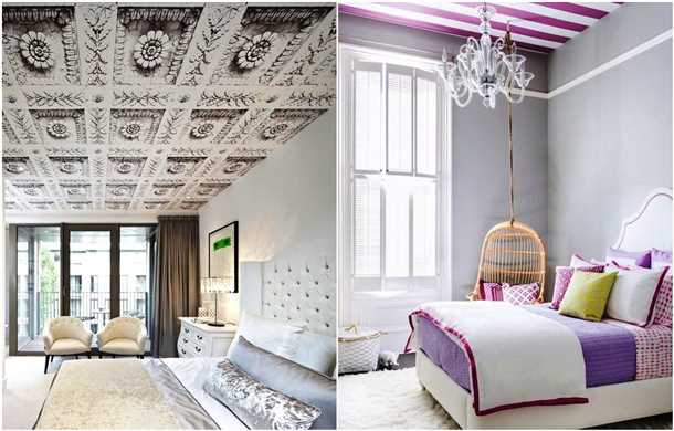 Особенности использования потолочных обоев в различных помещениях