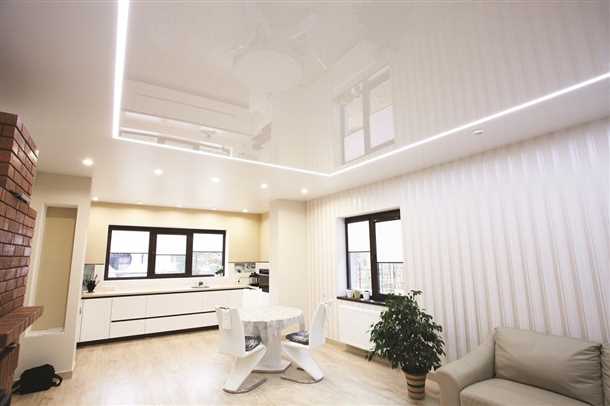 Области применения металлических потолков: