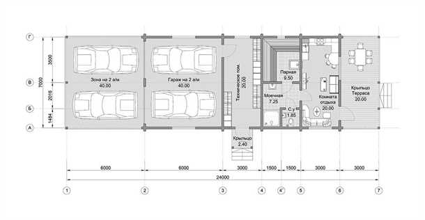 Проект бани с гаражом Проект бани с гаражом