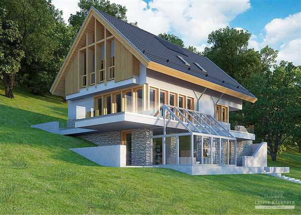 Обзор проекта дома на склоне