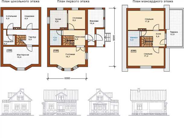 Проект дома с цокольным этажом Проект дома с цокольным этажом