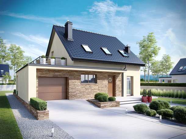 Проекты с уютными двориками и мансардой