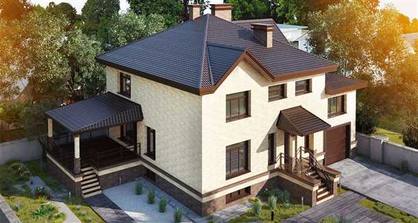 Проекты двухэтажных домов с цокольным этажом