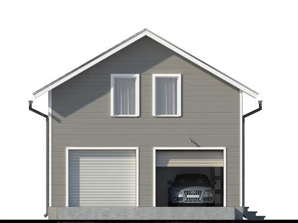 Преимущества гаражей на две машины с мансардой: