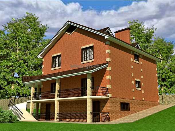 Проекты кирпичных домов с цокольным этажом