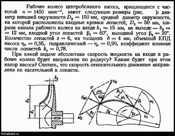 Расчет центробежного насоса