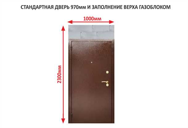 Размер входных дверей