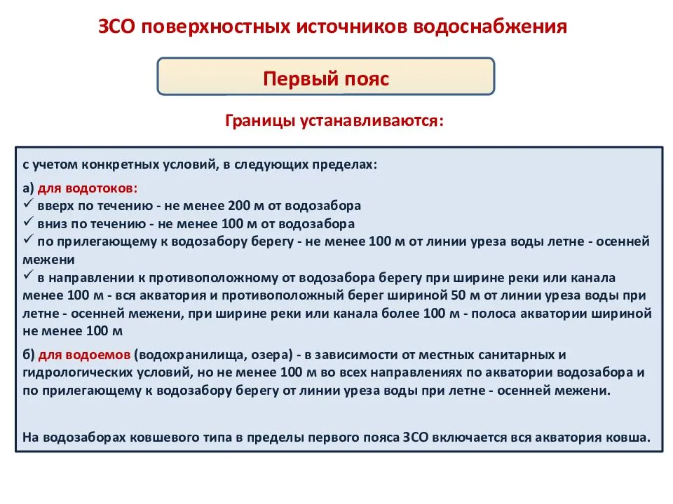 Санитарные требования к хранению и транспортировке воды