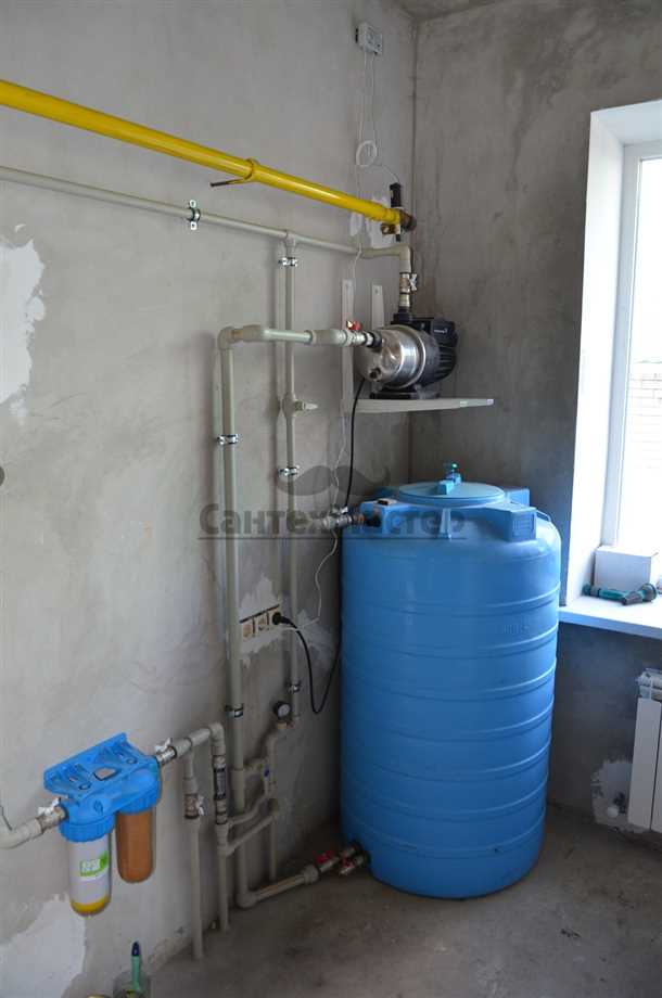 Основные компоненты системы резервного водоснабжения в подвале: