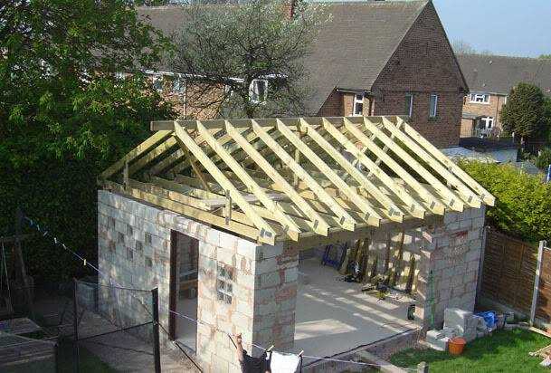 Строительство скатной крыши гаража своими руками