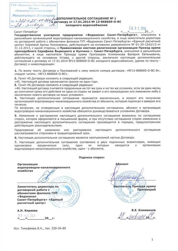 Порядок заключения и расторжения договора