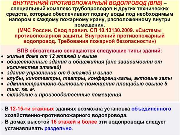 Противопожарное водоснабжение: важность и требования