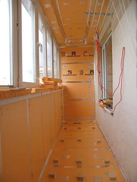 Завершающие работы и рекомендации по утеплению балкона пеноплексом