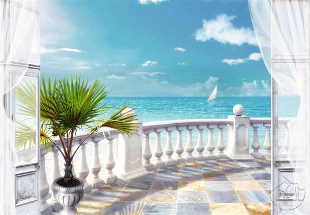 Вдохновляющая гамма фотообоев для балкона