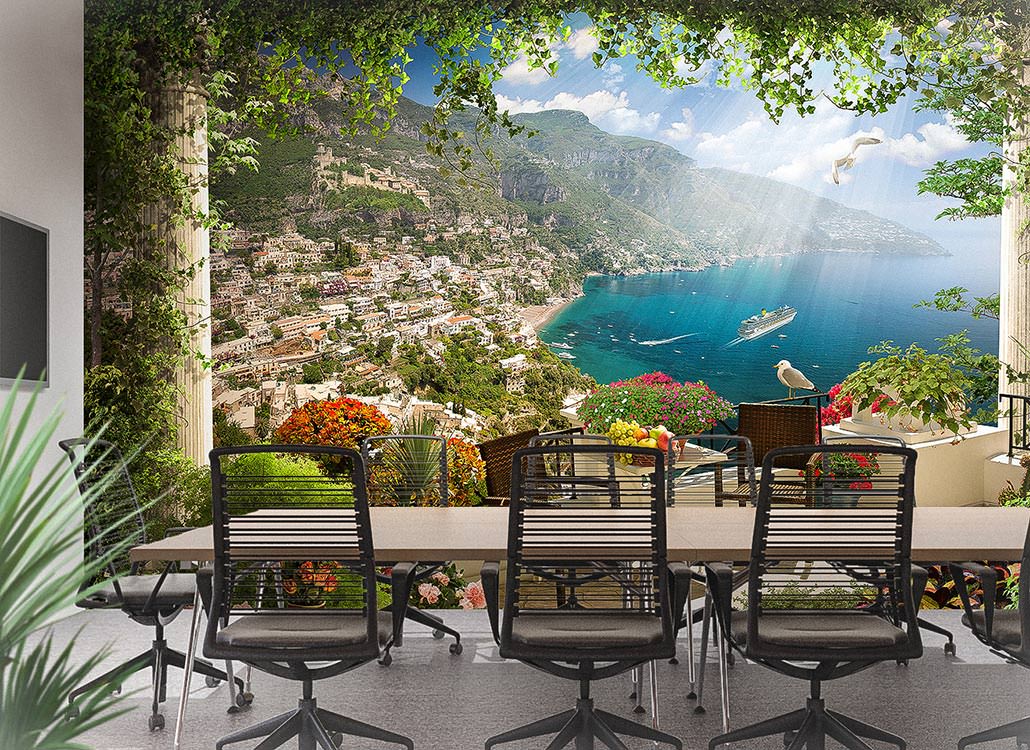 Вид с балкона фотообои: идеи для преображения интерьера Вид с балкона фотообои