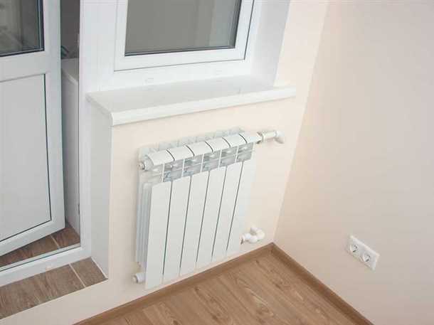 Вариативные способы установки батареи на лоджии